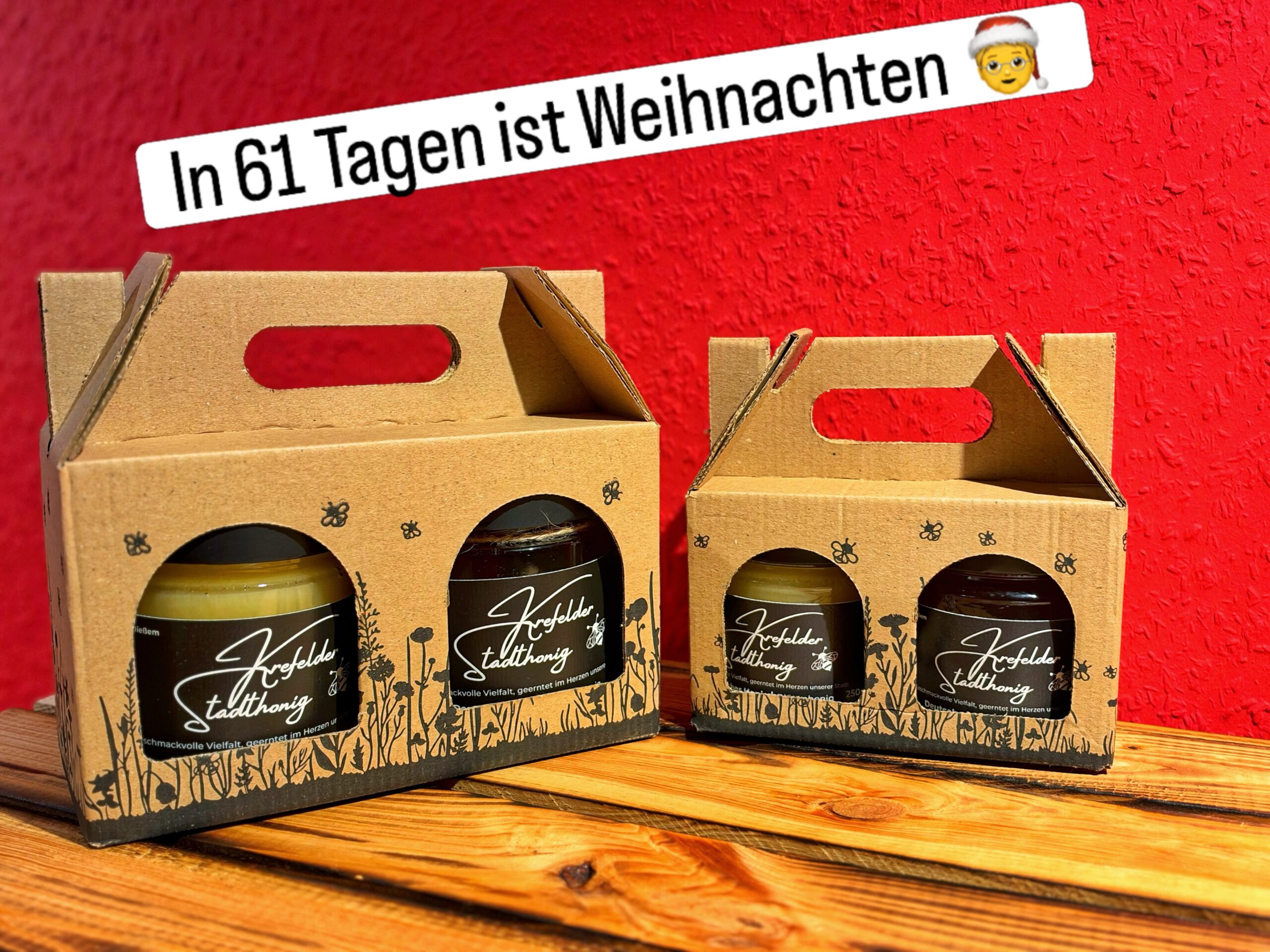 Jetzt schon an Weihnachten denken, mit Krefelds leckerstem Honig. www.krefelder-stadthonig.de